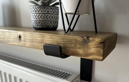 Rustic radiator shelf - rustic, solid