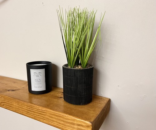 Floating wooden shelf with - floating,