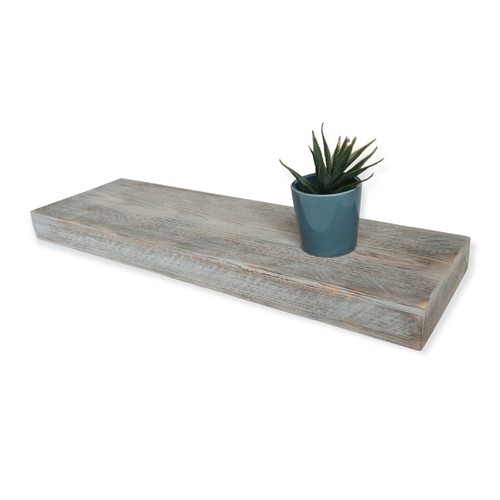 Rustic floating shelf - shelf, grey