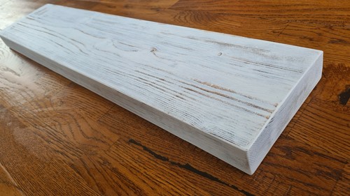 Rustic floating shelf white - rustic,