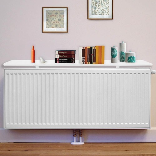 120cm white radiator shelves - white,
