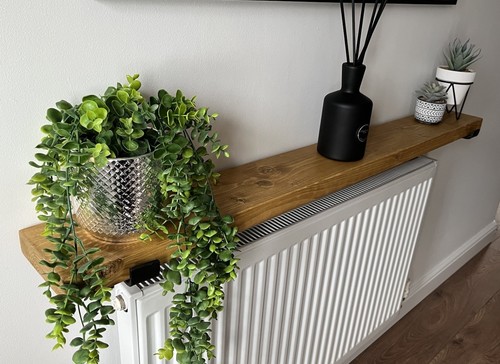 Rustic style radiator shelf - radiator,