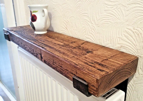 Rustic radiator shelf - rustic,
